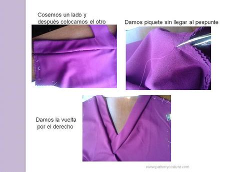 Blusa drapeada cruzada delante diy.Tema 207