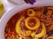 Guiso mariscos fideos