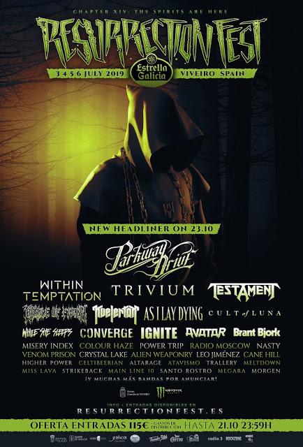 Resurrection Fest 2019: Within Temptation, As I Lay Dying, Cradle of Filth, Converge...