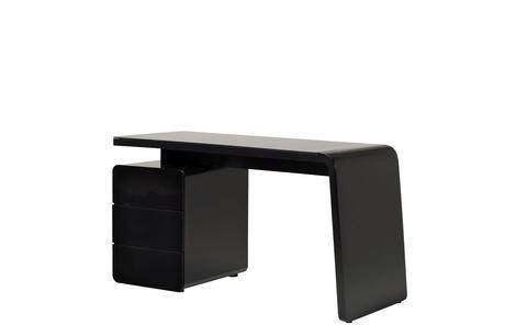 Schreibtisch Schwarz Glas Ebenbild Das Sieht Luxus