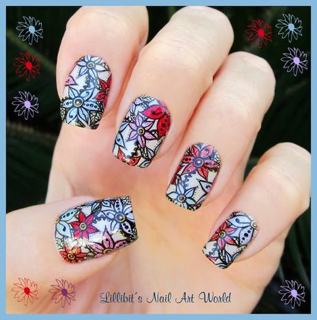 Manicura de flores holográficas para mi Santo (con anillo a juego) Manicura de flores holográficas para mi Santo (con anillo a juego)