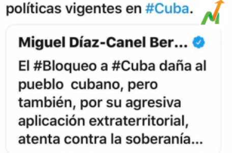 Miguel Díaz-Canel le responde en Twitter a Yusnaby Pérez