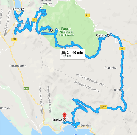 Guía de viaje Croacia-Montenegro - Ruta en coche