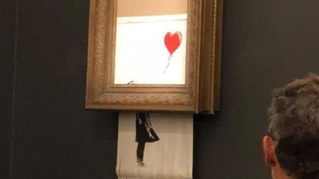 Girl and balloon, el detrás de cámaras de la destrucción de la obra de Banksy