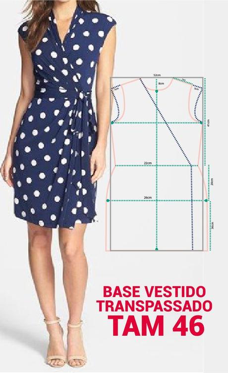 MOLDE VISTIDO TRANSPASSADO DE MALHA TAMANHO 46 . Fair dress template molde de saia , skirt mold, dicas de costura, molde de graÃ§a, #modelagem, #moldes #costura #dicasdecostura #cusrodemodelagem #molde #dicasdemoda #dicasdemodelagem #moldefeminino #moldesfree #moldedegraÃ§a #faÃ§avocemesmo