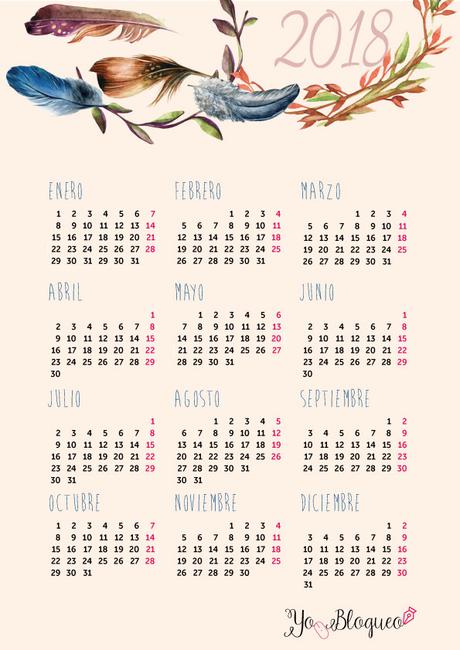 calendarios-2018-gratis-imprimir-boho