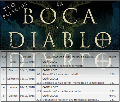 Próxima Lectura Conjunta... La boca del diablo (Teo Palacios) Próxima Lectura Conjunta... La boca del diablo (Teo Palacios)
