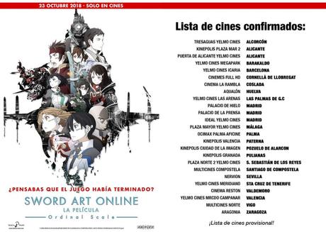 Estreno en cines de ‘Sword Art Online: Ordinal Scale’, la película Estreno en cines de ‘Sword Art Online: Ordinal Scale’, la película