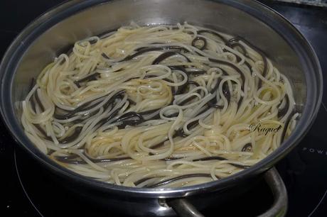 Espaguetis con salsa de boletus