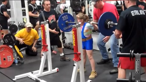 Record Squat femenino menos 45kg