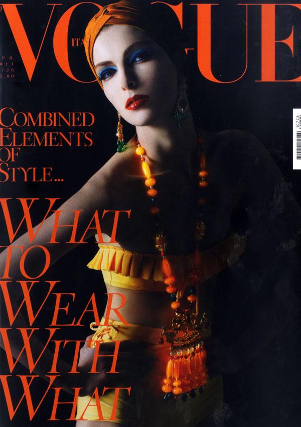 kristinacover <em>Vogue Italia</em> April 2011 Cover | Kristina Salinovic by Steven Meisel