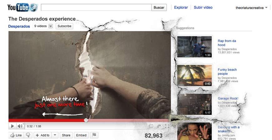 Desperados te invita a un fiestón en Youtube