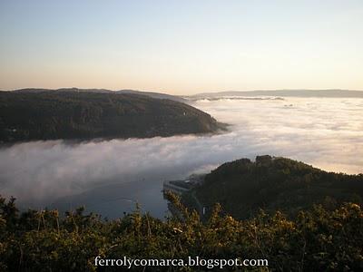 Un día de niebla en la ría de Ferrol