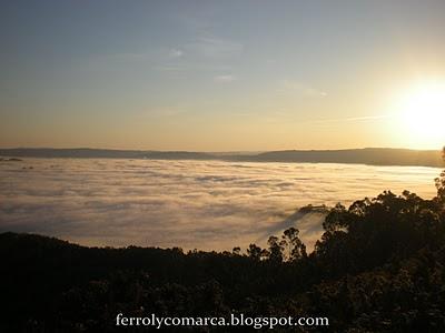 Un día de niebla en la ría de Ferrol