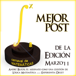 Premio Carnaval de Matemáticas de la Edición de Marzo de 2011