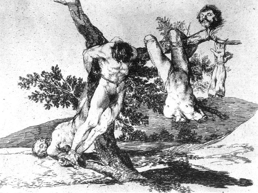 Grabado de los Desastres de la guerra de Goya