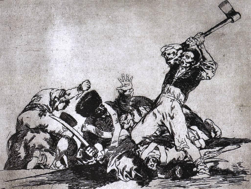 Uno de los grabados de Los Desastres de la Guerra, Goya