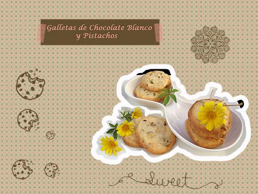 Galletas de Chocolate Blanco y Pistachos