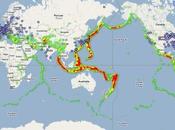 Mapa Mundial: Centrales Nucleares Zonas Actividad Sísmica