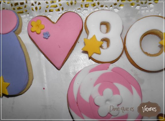 Galletas Caracol para la fiesta de los 80's