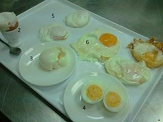 Diferentes elaboraciones con huevo.