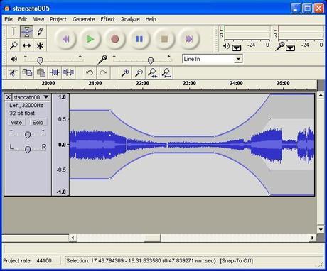 Editar, recortar musicas mp3 con Audacity