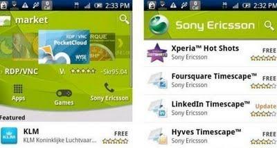 Sony Ericsson crea su propio canal en Android Market