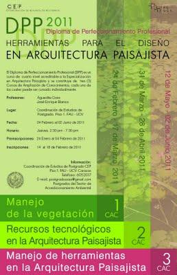 Diploma de Perfeccionamiento Profesional FAU-UCV: “Herramientas para el diseño en Arquitectura Paisajista”
