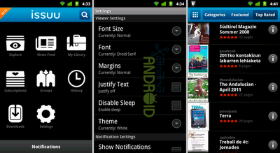 Issuu Mobile para Android, lee y comparte publicaciones desde tu móvil