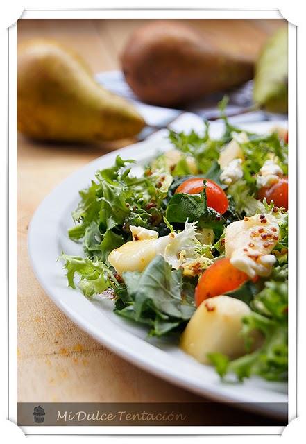 Ensalada de Peras y Queso Azul