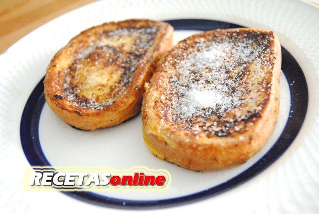Torrijas a la plancha (ligeras...) - Recetas de cocina RECETASonline