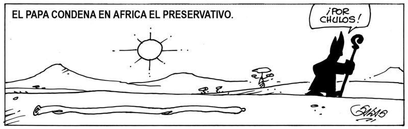 PAPA CONDENA PRESERVATIVO LARGO