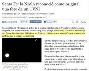 Otra mentira: La NASA no reconoció la autenticidad de una fotografía de un OVNI en Santa Fe