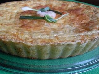 QUICHE DE GAMBAS Y SALMÓN