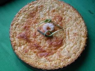 QUICHE DE GAMBAS Y SALMÓN