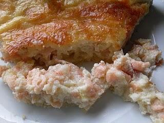 QUICHE DE GAMBAS Y SALMÓN