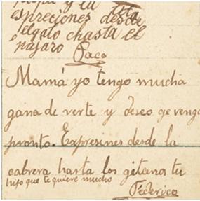 Las postales que Lorca envió a su familia y amigos