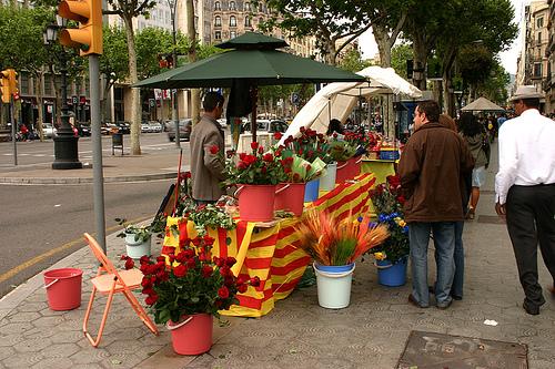 Sant Jordi Barcelona. Paseo de Gracia