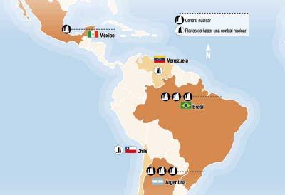 Centrales nucleares de América Latina y EEUU