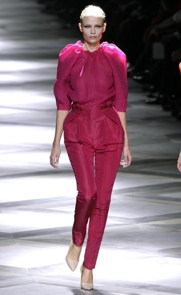 Models on the catwalk at the Lanvin Spring/Summer 2009 collection fashion show during the Paris Fashion Week, Paris, France.