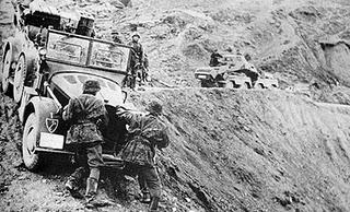 El Ejército Griego en Albania depone las armas ante Sepp Dietrich - 20/04/1941.