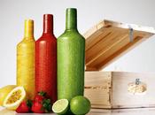 botella pela como fuera fruta