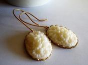 Pendientes bouquet marfil