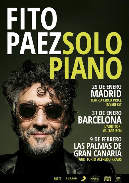 Fito Páez regresa a España después de 9 años para actuar en Madrid, Barcelona y Las Palmas de Gran Canaria