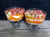 Daiquiri de caqui // Postre de caqui con queso crema y frutas