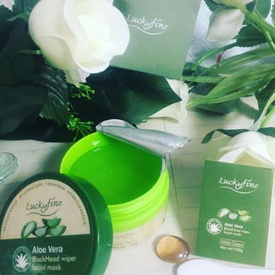 Mascarilla facial, aloe vera, mascarilla facial de aloe vera, luckyfine, 