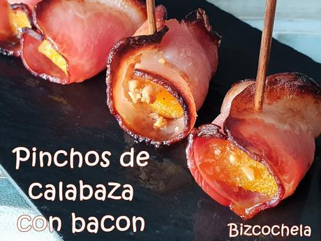 PINCHOS DE CALABAZA CON BACON PINCHOS DE CALABAZA CON BACON
