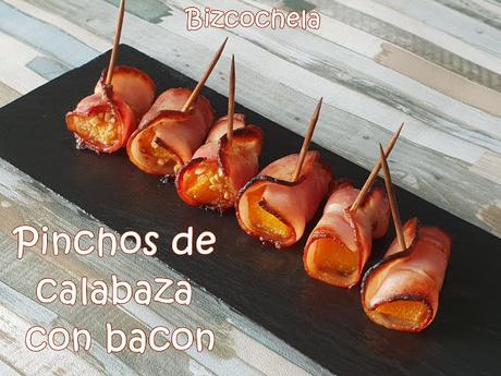 PINCHOS DE CALABAZA CON BACON PINCHOS DE CALABAZA CON BACON