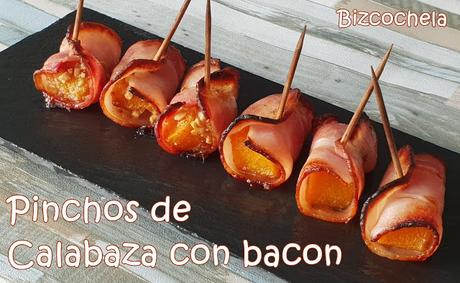 PINCHOS DE CALABAZA CON BACON PINCHOS DE CALABAZA CON BACON