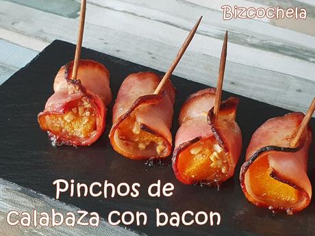 PINCHOS DE CALABAZA CON BACON PINCHOS DE CALABAZA CON BACON